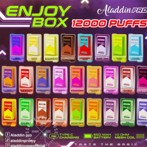aladdin enjoy box 12k puff