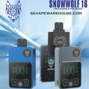 SNOW WOLF 16000 PUFF STATERKIT & SNOW WOLF 16000 PREFILLED POD